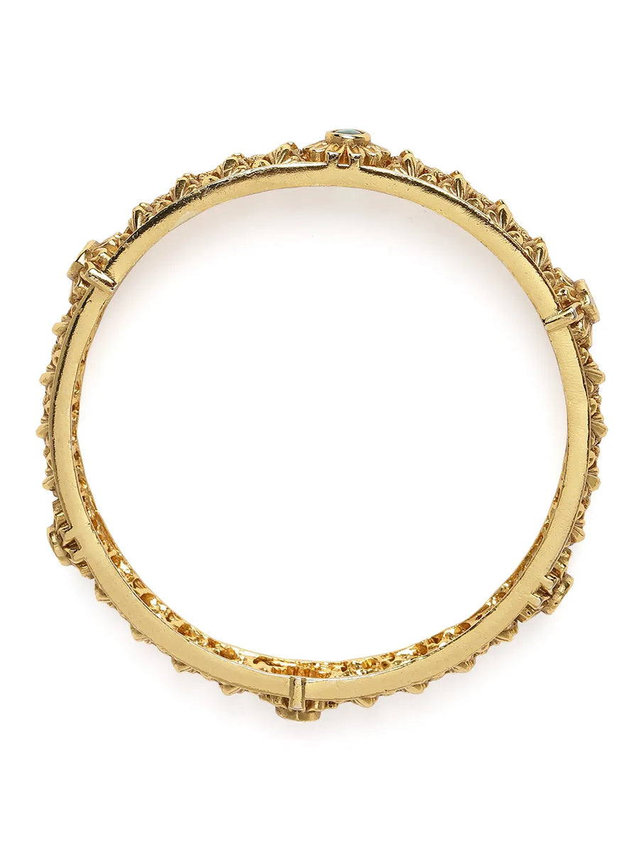 Graceful Kundan Gold Bangles for Women