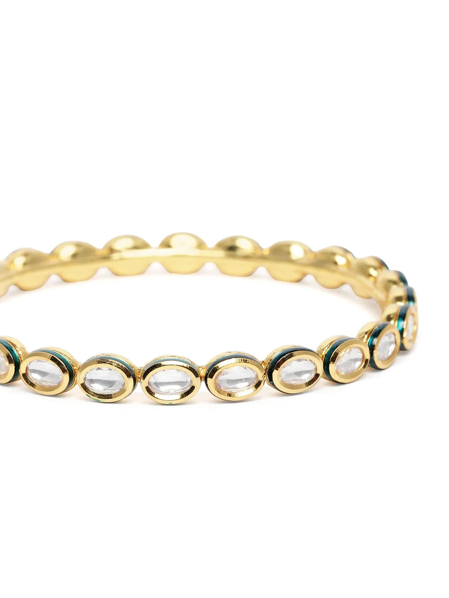 Graceful Kundan Gold Bangles for Women