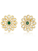 Kundan Bloom Style Earrings | Floral & Festive Designs – Peora