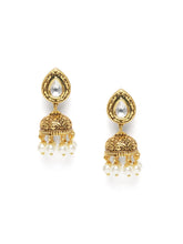 Royal Jhumkas with Pearl Charm