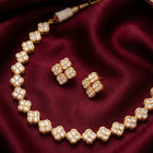 Peora Floral Square Kundan Necklace Set