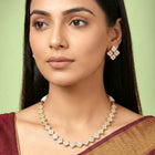 Peora Floral Square Kundan Necklace Set