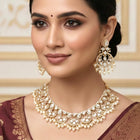 Peora Bridal Kundan Pearl Necklace Set