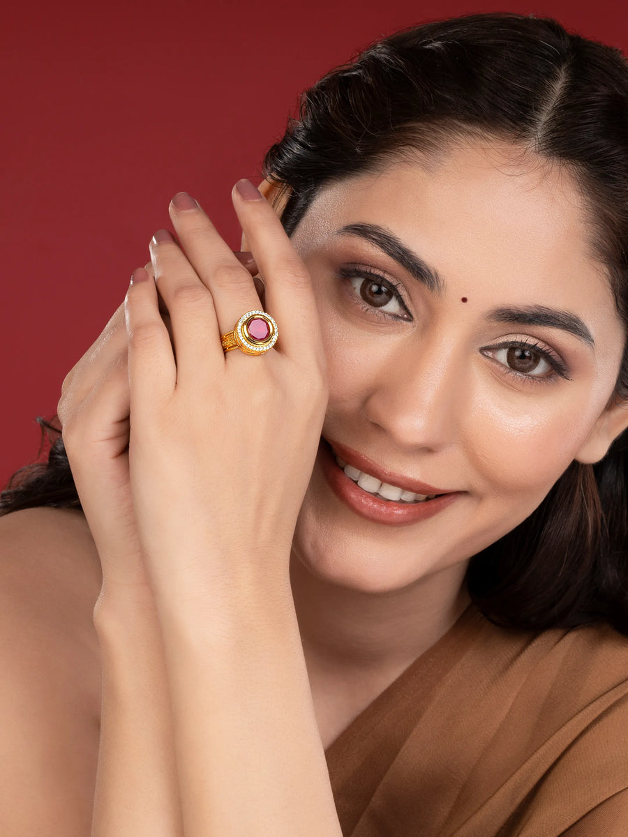 Crimson Royalty Bold Stone Ring