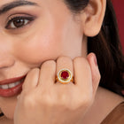 Crimson Royalty Bold Stone Ring