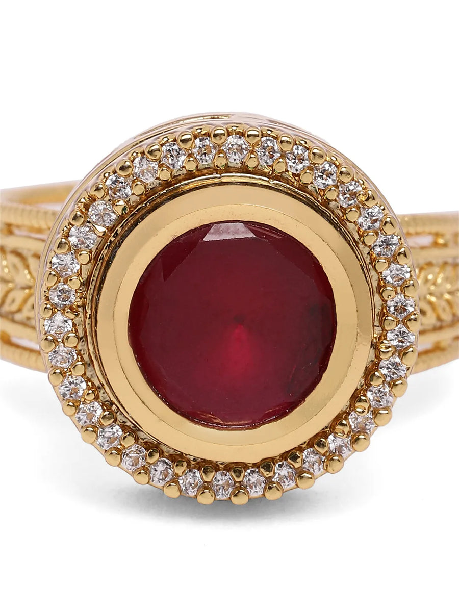 Crimson Royalty Bold Stone Ring