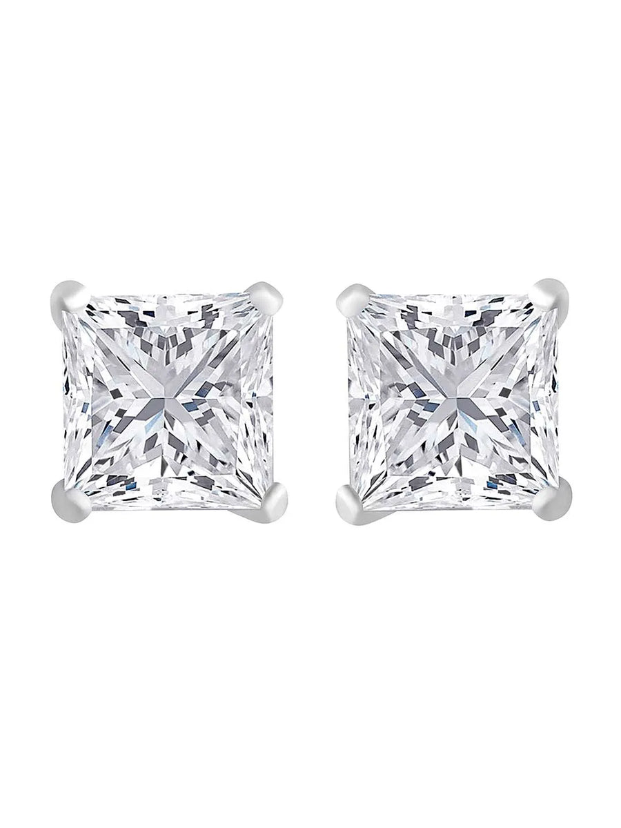Silver Veil Stud Earrings – Elegant Silver Jewelry by Peora

