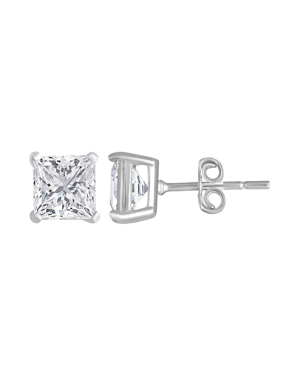 Silver Veil Stud Earrings – Elegant Silver Jewelry by Peora

