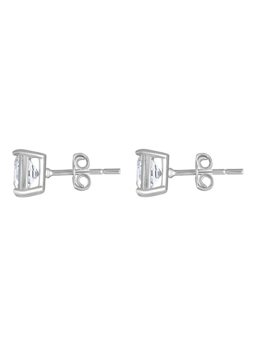 Silver Veil Stud Earrings – Elegant Silver Jewelry by Peora

