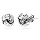 925 Sterling Silver Twisted Knot Stud Earrings