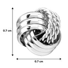 925 Sterling Silver Twisted Knot Stud Earrings