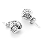 925 Sterling Silver Twisted Knot Stud Earrings