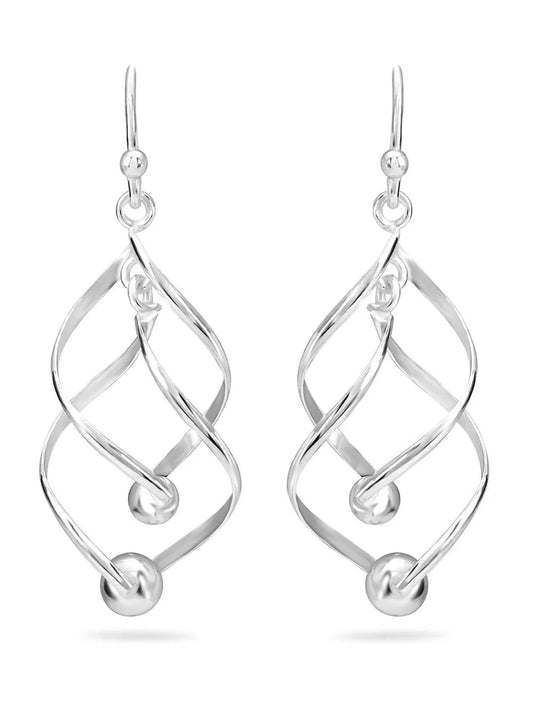 Sterling Drop Earrings – Elegant Silver Styles by Peora

