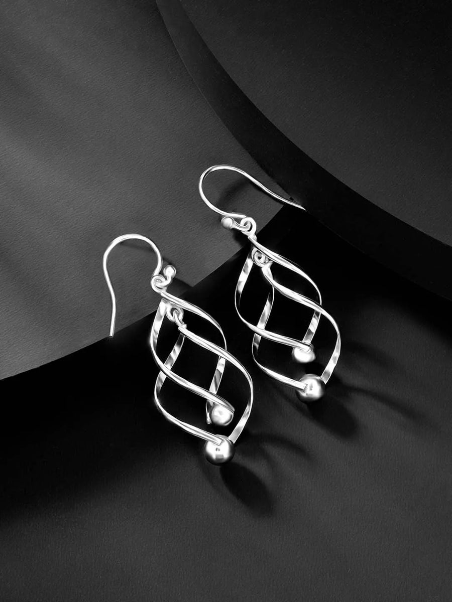 Sterling Drop Earrings – Elegant Silver Styles by Peora

