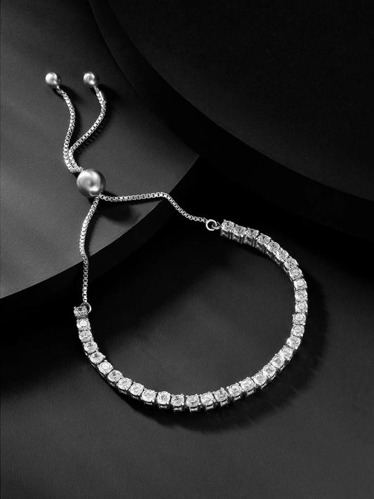 Tennis Adjustable Bracelet by Peora – Elegant & Flexible Fit