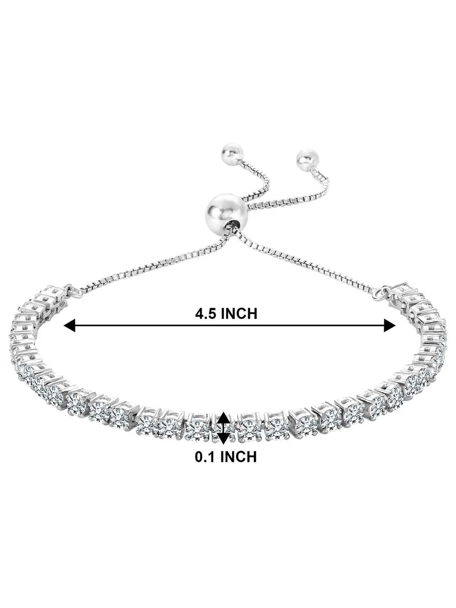Tennis Adjustable Bracelet by Peora – Elegant & Flexible Fit