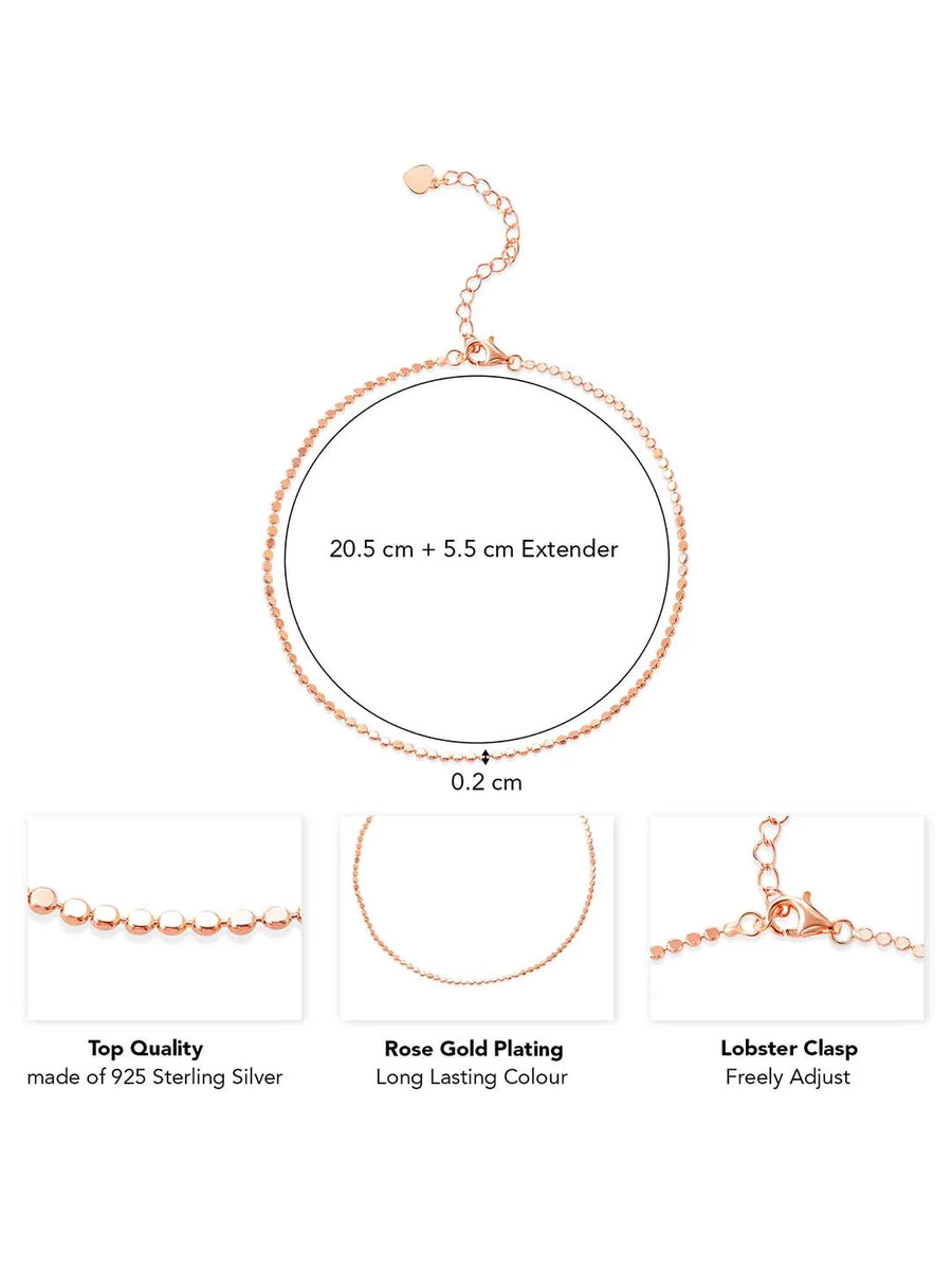 Blush Beauty Anklet by Peora | Soft Elegance for Every Step