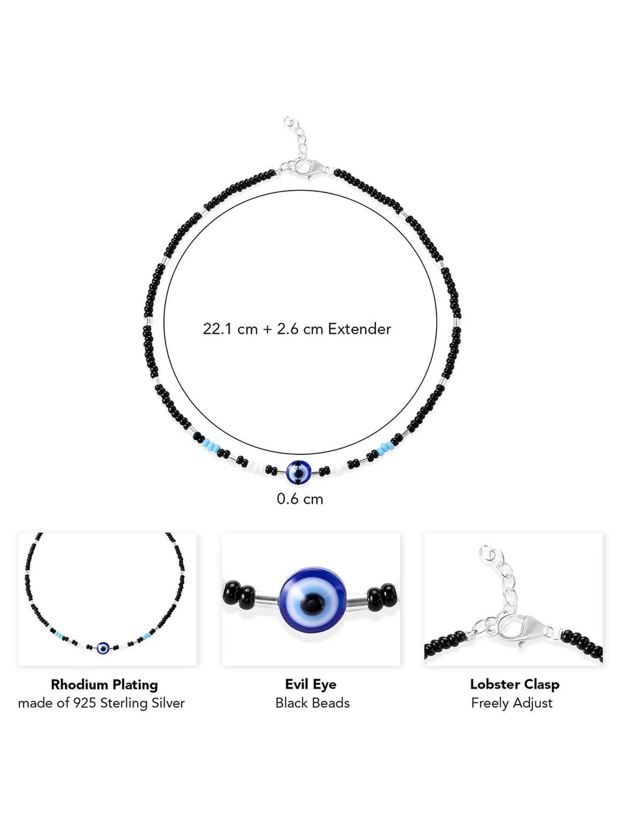 Evil Eye Guardian Anklet | Protective & Stylish by Peora

