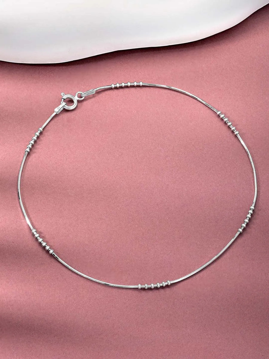 Moonlit Anklet | Elegant & Delicate Foot Jewellery by Peora

