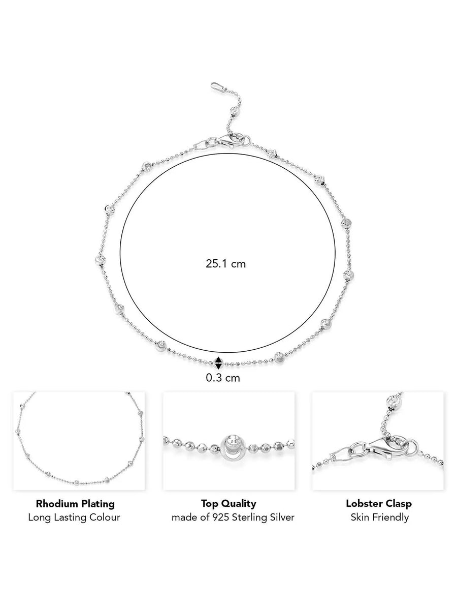 Moonlit Anklet | Subtle Sparkle & Elegance by Peora

