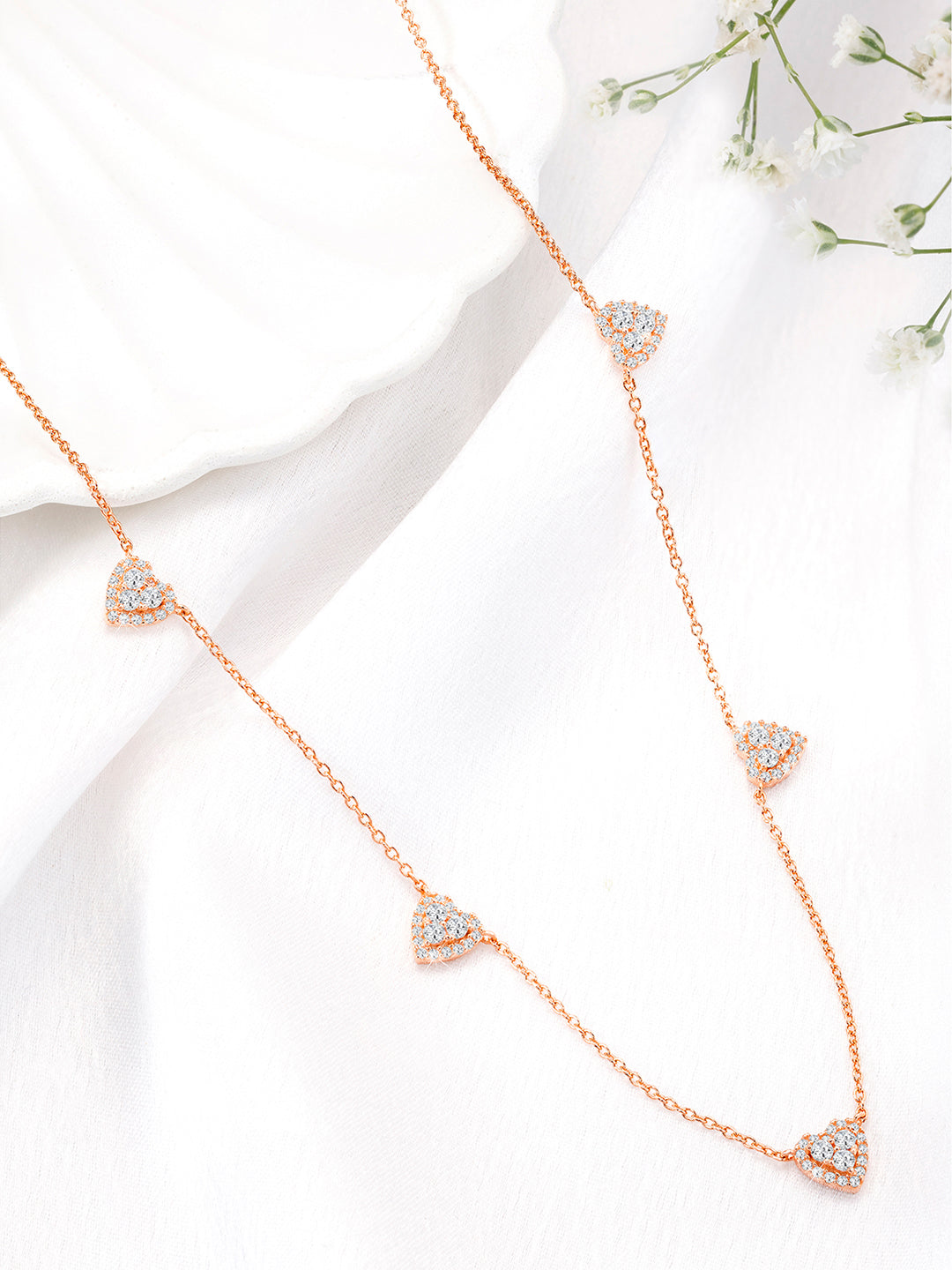 Romantic Glow Stunning Rose Gold Necklace