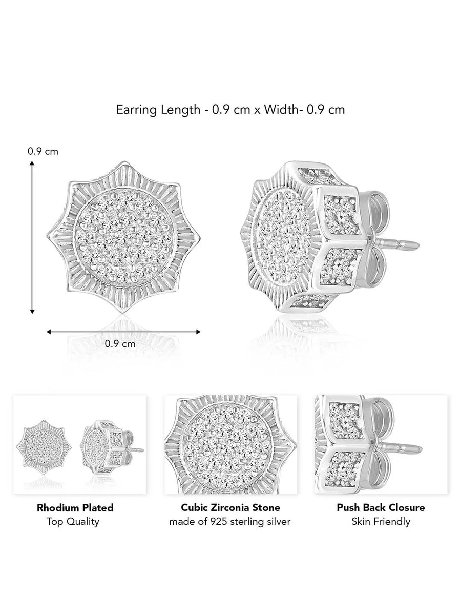 Brilliance Stud Earrings | Sparkling Everyday Elegance by Peora

