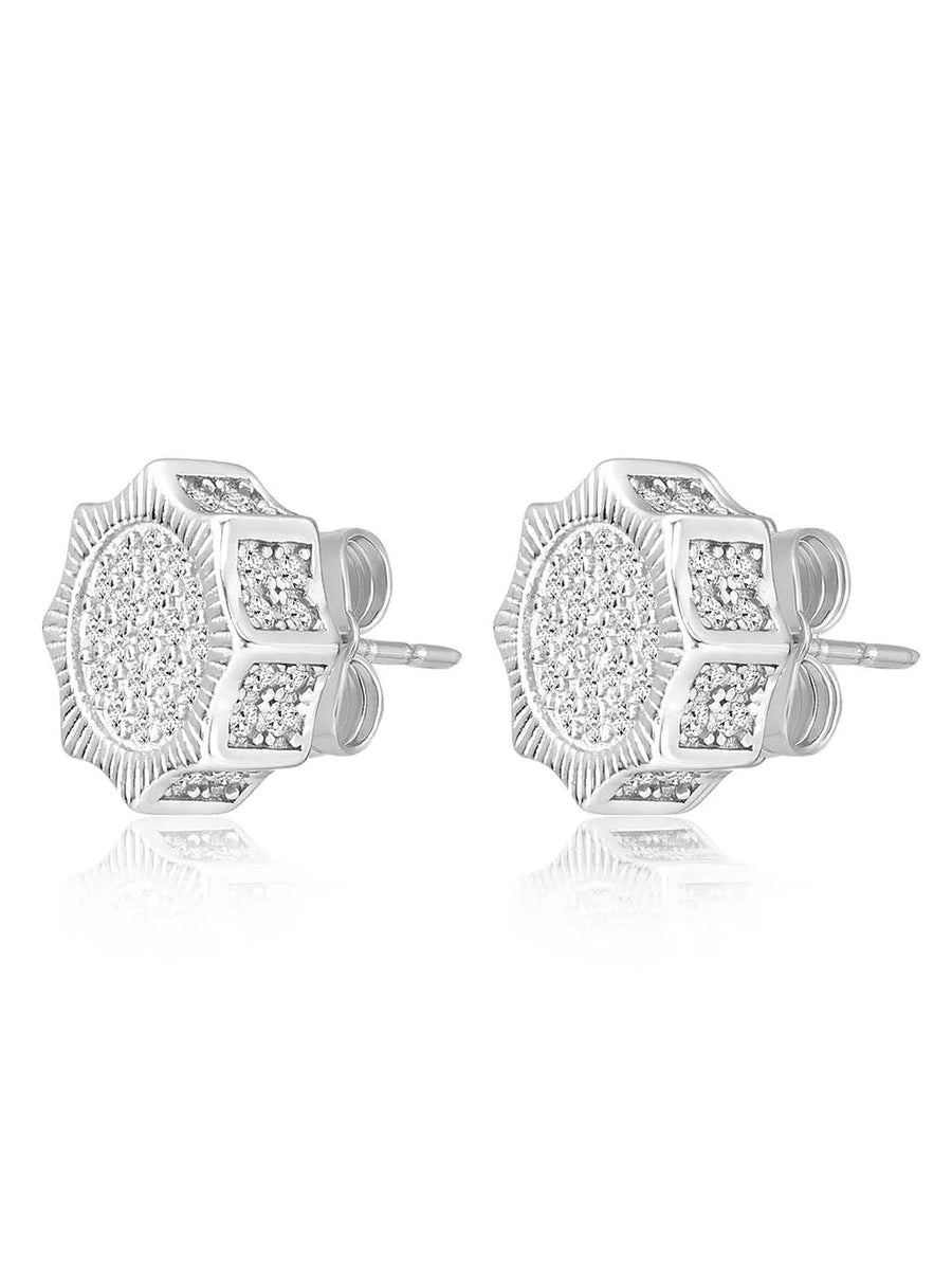 Brilliance Stud Earrings | Sparkling Everyday Elegance by Peora

