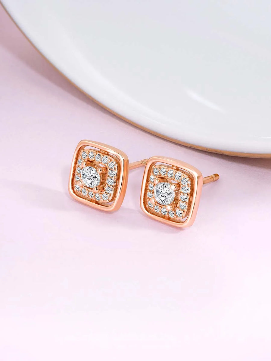 Gleam Stud Earrings – Sparkling Jewellery by Peora