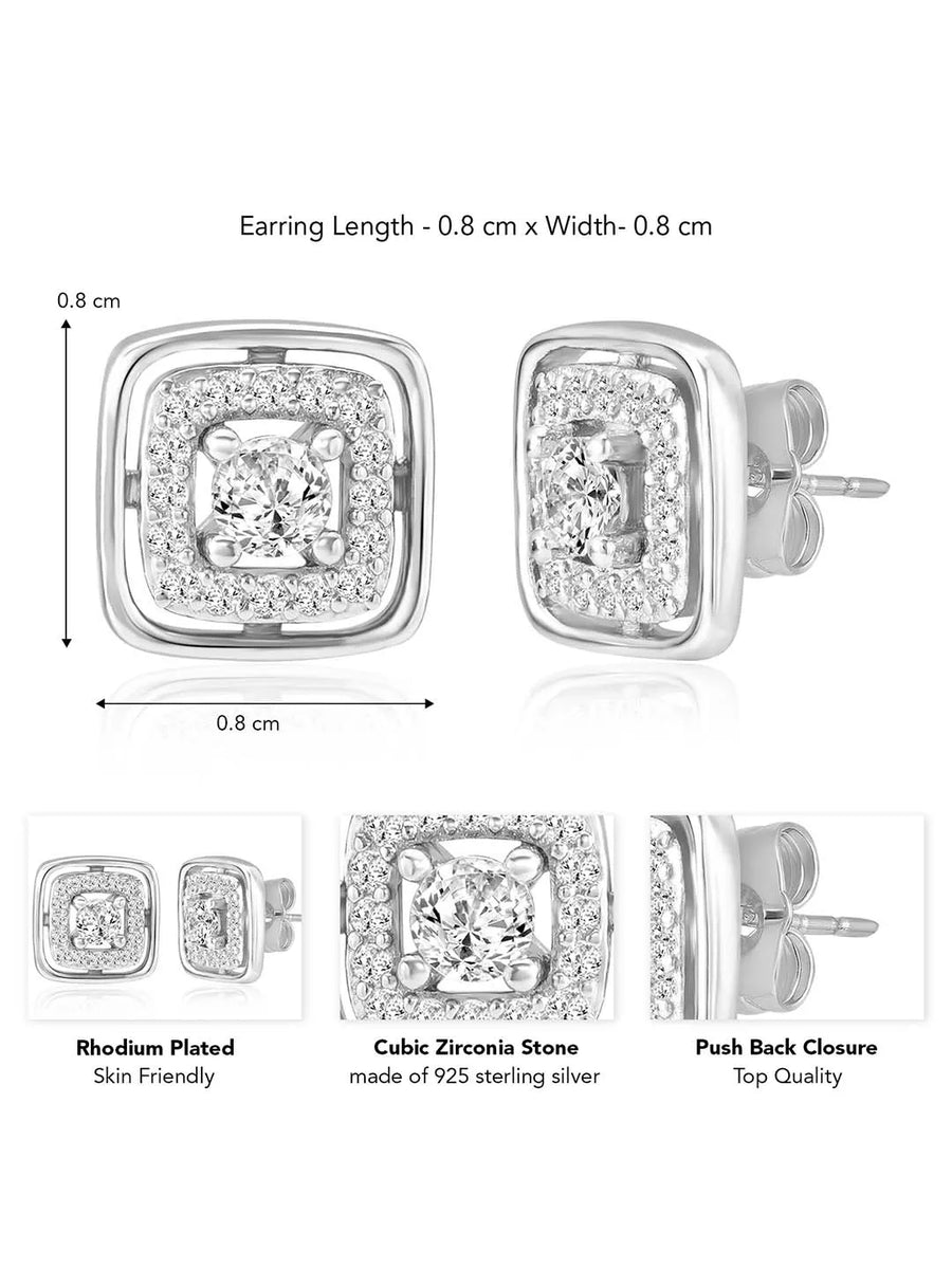 Gleam Stud Earrings – Sparkling Jewellery by Peora