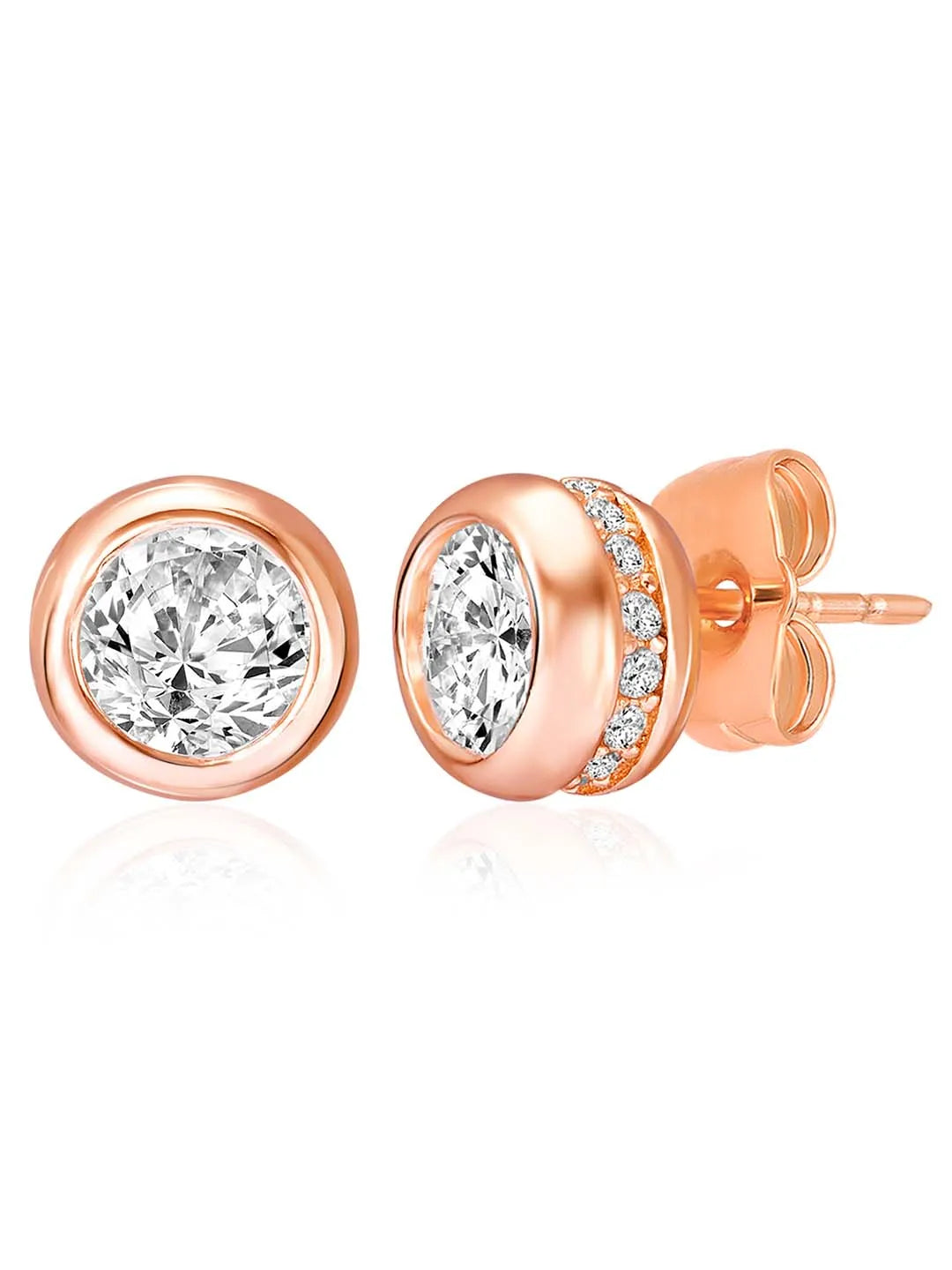 Twinkling Moon Jewels Stud Earrings