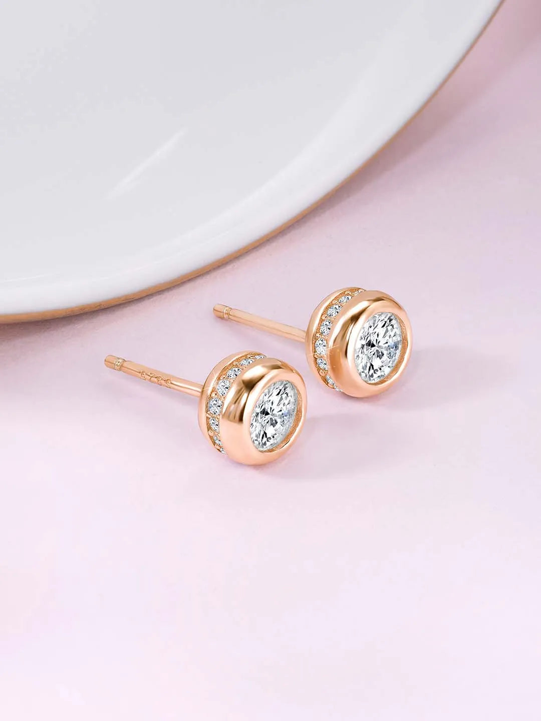 Twinkling Moon Jewels Stud Earrings