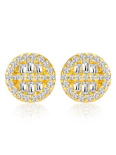 Shimmering Gilded Stud Earrings - Gold