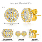 Shimmering Gilded Stud Earrings - Gold