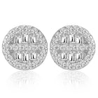 Shimmering Gilded Stud Earrings - Silver