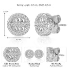 Shimmering Gilded Stud Earrings - Silver