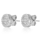 Shimmering Gilded Stud Earrings - Silver