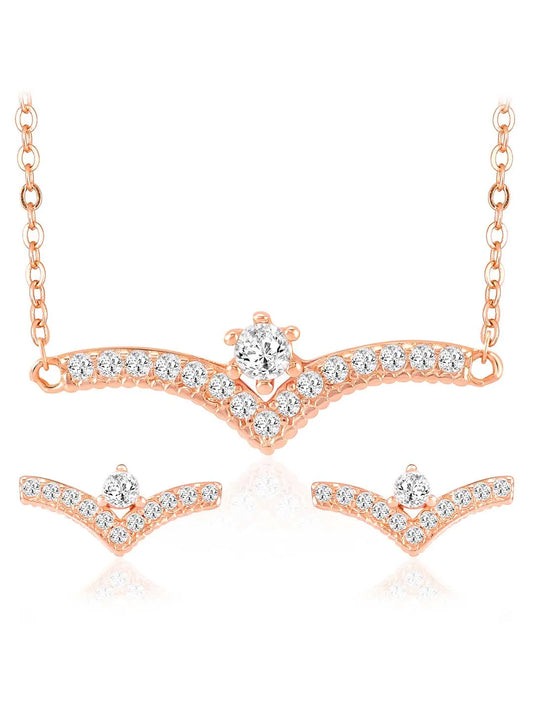 Elegance CZ Pendant Set – Refined Fashion Jewellery by Peora

