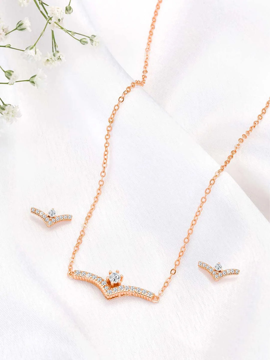 Elegance CZ Pendant Set – Refined Fashion Jewellery by Peora

