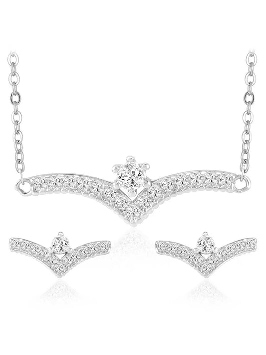 Elegance CZ Pendant Set – Refined Fashion Jewellery by Peora

