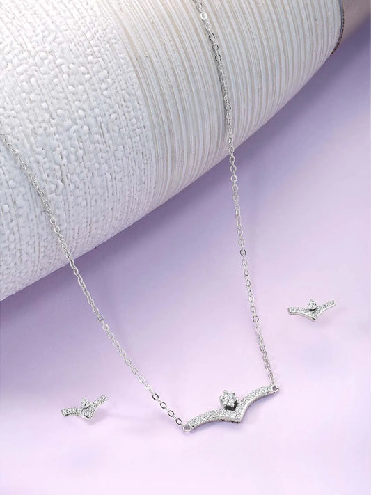 Elegance CZ Pendant Set – Refined Fashion Jewellery by Peora

