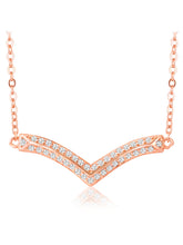 Radiant Charm Rose Gold CZ Pendant Set