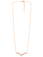 Radiant Charm Rose Gold CZ Pendant Set