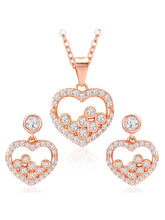 Romantic Radiance Rose Gold CZ Pendant Set