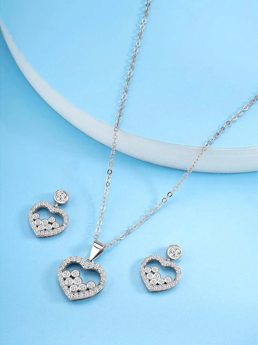 CZ Pendant Set – Elegant & Stylish Jewellery by Peora

