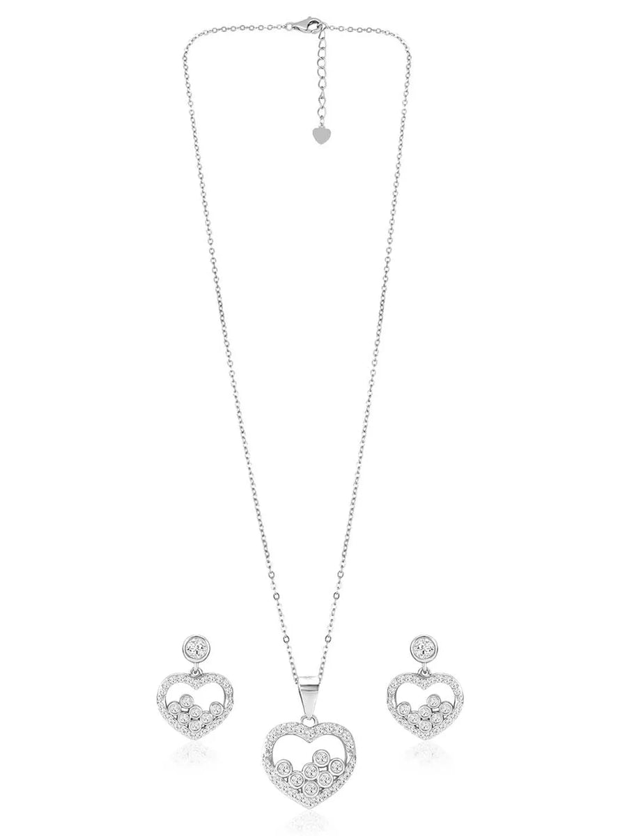 CZ Pendant Set – Elegant & Stylish Jewellery by Peora

