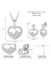 Romantic Radiance Rose Gold CZ Pendant Set