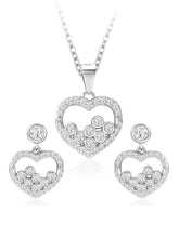 Romantic Radiance Rose Gold CZ Pendant Set