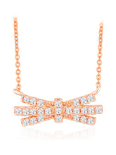 Chic & Modern Rose Gold CZ Pendant Set