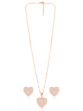 Loving Grace Rose Gold CZ Pendant Set