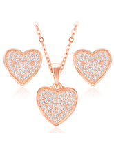 Loving Grace Rose Gold CZ Pendant Set